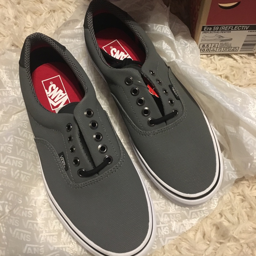 NEW Vans Era 59 pewter (reflective) Men’s 8.5/W 10